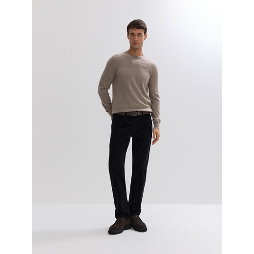 Reserved - Wełniany sweter z dodatkiem kaszmiru - beżowy Reserved S Reserved