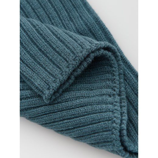 Reserved - Prążkowany komin z wiskozą - niebieski Reserved ONE SIZE Reserved