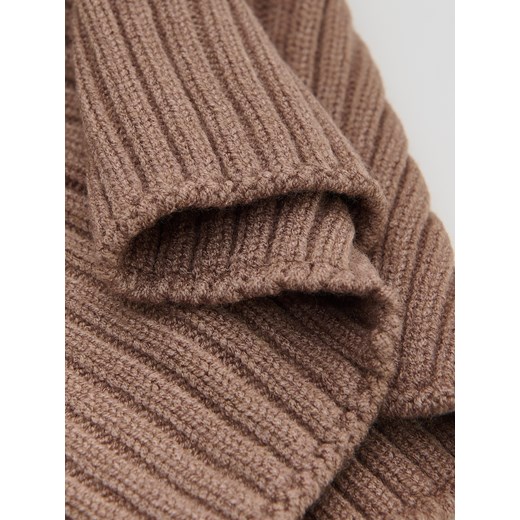 Reserved - Prążkowany komin z wiskozą - brązowy Reserved ONE SIZE Reserved