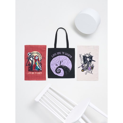 Sinsay - Ręczniki bawełniane 2 pack Nightmare Before Christmas - wielobarwny Sinsay One Size Sinsay