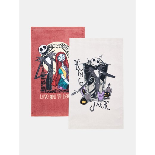 Sinsay - Ręczniki bawełniane 2 pack Nightmare Before Christmas - wielobarwny Sinsay One Size Sinsay