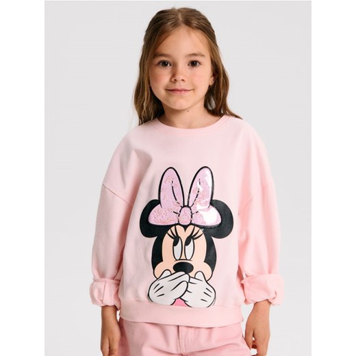 Sinsay - Bluza z ozdobną kokardą Minnie Mouse - różowy ze sklepu Sinsay w kategorii Bluzy dziewczęce - zdjęcie 185804087