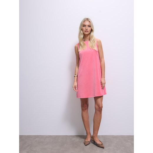 Mohito - Trapezowa sukienka mini - mocny różowy Mohito XL Mohito