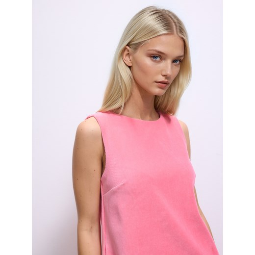 Mohito - Trapezowa sukienka mini - mocny różowy Mohito M Mohito
