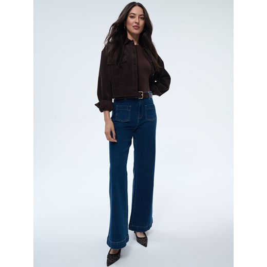 Mohito - Jeansy flare - granatowy Mohito 42 Mohito