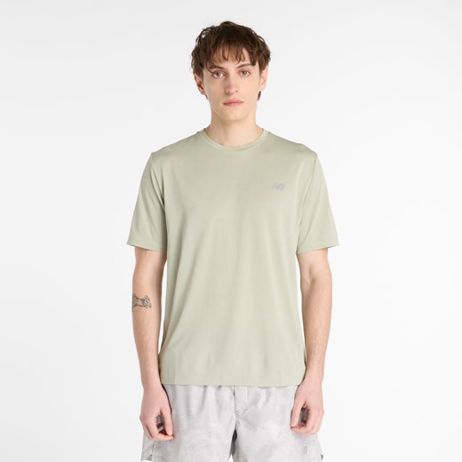 Koszulka męska New Balance MT41253GSH – zielona ze sklepu New Balance Poland w kategorii T-shirty męskie - zdjęcie 185808836