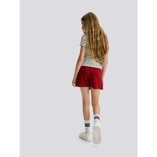 Reserved - Szorty imitujące spódnicę z wiskozy - bordowy Reserved 134 (8 lat) Reserved