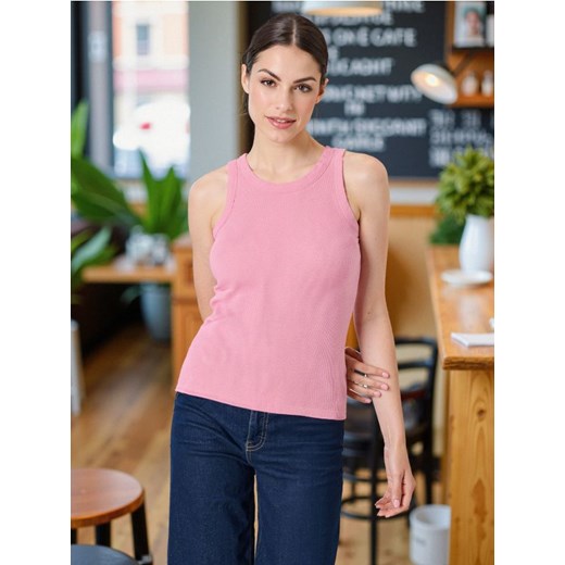 Sinsay - Tank top - różowy ze sklepu Sinsay w kategorii Bluzki damskie - zdjęcie 185811757