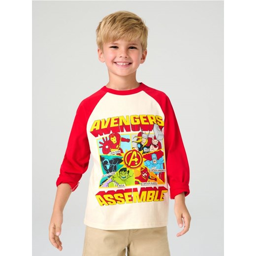 Sinsay - Koszulka z długimi rękawami Avengers - czerwony ze sklepu Sinsay w kategorii T-shirty chłopięce - zdjęcie 185811815