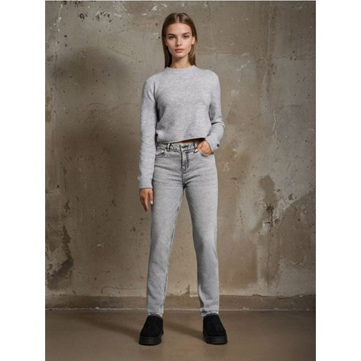 Sinsay - Jeansy boyfriend slim - szary ze sklepu Sinsay w kategorii Jeansy damskie - zdjęcie 185811887