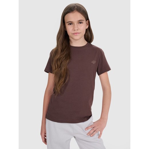 Dziecięcy t-shirt (2-pack) 4F 4FJRAW25TTSHU3157 - multikolor ze sklepu Sportstylestory.com w kategorii Bluzki dziewczęce - zdjęcie 185812256