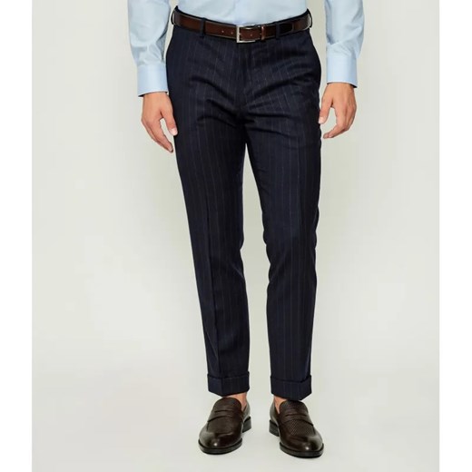 Oscar Jacobson Wełniane spodnie DENZ | Slim Fit ze sklepu Gomez Fashion Store w kategorii Spodnie męskie - zdjęcie 185813035