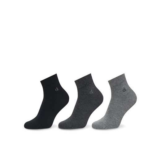 Zestaw 3 par niskich skarpet męskich Calvin Klein 701234209 Szary Calvin Klein 39_42 eobuwie.pl
