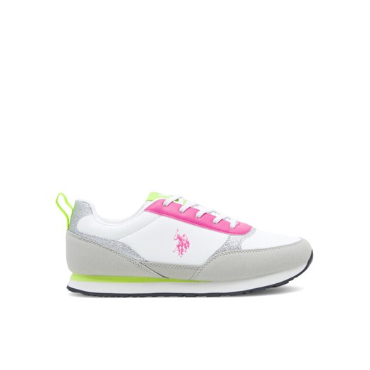 U.S. Polo Assn. Sneakersy NOBIK013 Białe złoto ze sklepu MODIVO w kategorii Buty sportowe dziecięce - zdjęcie 185813465