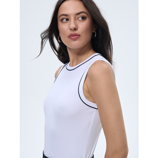 Mohito - Biały top basic - biały Mohito XXS Mohito