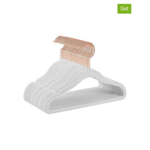 Songmics Wieszaki (30 szt.) w kolorze złoto-białym na ubrania - 30 x 20,5 cm ze sklepu Limango Polska w kategorii Szafy - zdjęcie 185816409