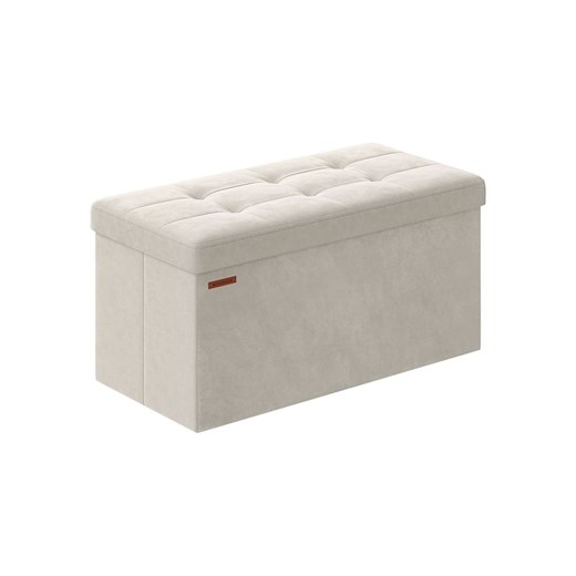 Songmics Ławka w kolorze kremowym ze schowkiem - 76 x 38 x 38 cm ze sklepu Limango Polska w kategorii Meble - zdjęcie 185816439