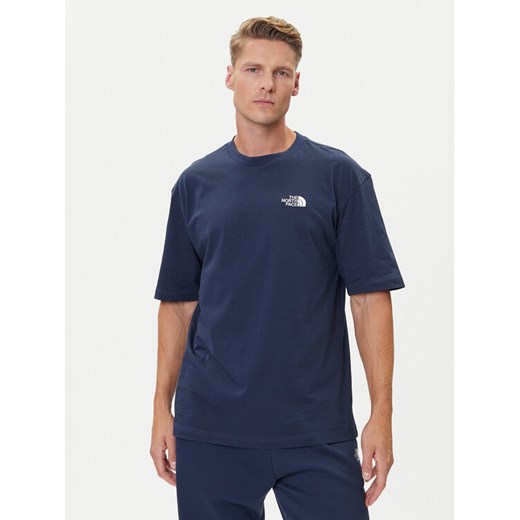 The North Face T-Shirt Simple Dome NF0A87NR Granatowy Oversize ze sklepu MODIVO w kategorii T-shirty męskie - zdjęcie 185817029