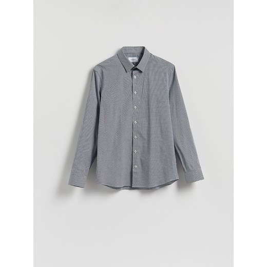 Reserved - Koszula slim fit w kratę - granatowy ze sklepu Reserved w kategorii Koszule męskie - zdjęcie 185817335