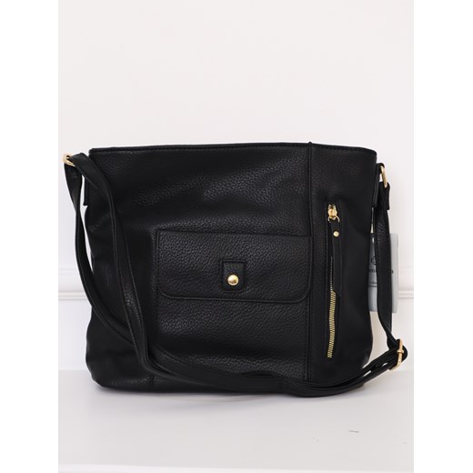 TORBA SHOPPERKA Z IMITACJI SKÓRY- CZARNA ze sklepu olika.com.pl w kategorii Torby Shopper bag - zdjęcie 185818018