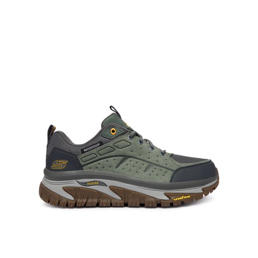 Trekkingi Skechers Arch Fit Road Walker 237688 GRN Khaki ze sklepu eobuwie.pl w kategorii Buty trekkingowe męskie - zdjęcie 185819516