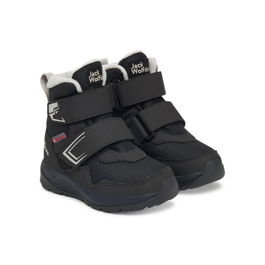 Śniegowce Jack Wolfskin Polar Bear-b Texapore Mid Vc K A62144 Czarny ze sklepu eobuwie.pl w kategorii Buty zimowe dziecięce - zdjęcie 185819617
