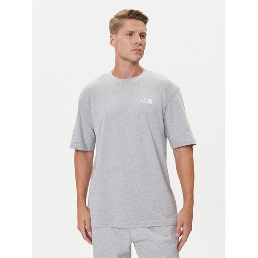 The North Face T-Shirt Simple Dome NF0A87NR Szary Oversize ze sklepu MODIVO w kategorii T-shirty męskie - zdjęcie 185820439