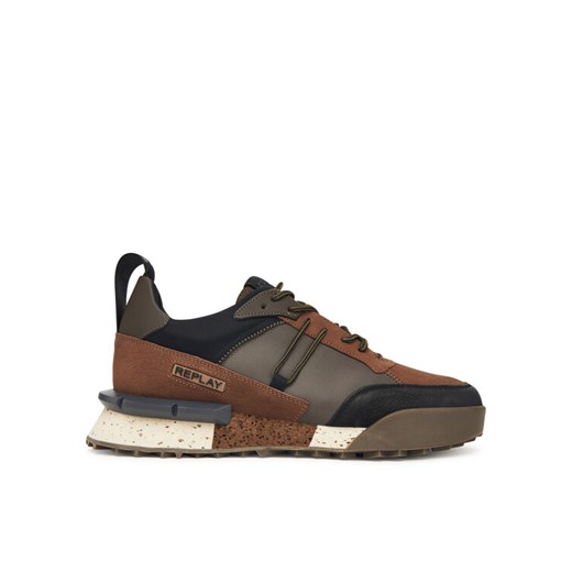 REPLAY Sneakersy Field M GMS1P .000.C0064L Brązowy ze sklepu MODIVO w kategorii Buty sportowe męskie - zdjęcie 185820515