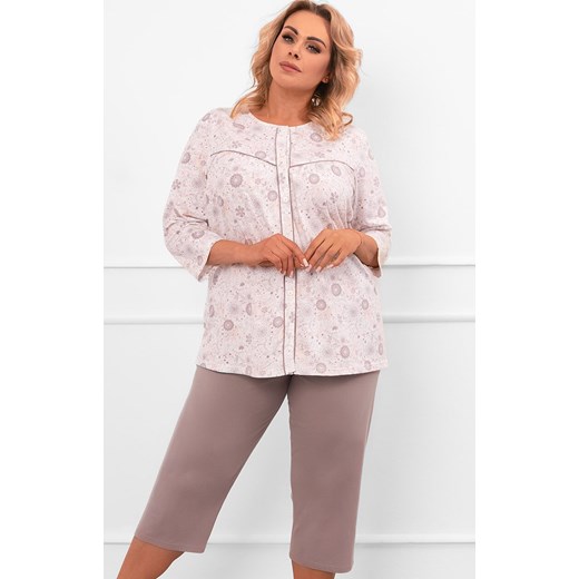 Rozpinana piżama damska Galea, Kolor cappuccino-róż, Rozmiar M, Italian Fashion ze sklepu Primodo w kategorii Piżamy damskie - zdjęcie 185821416