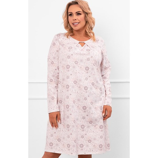 Koszula nocna damska długi rękaw Satui, Kolor jasnoróżowy-wzór, Rozmiar M, Italian Fashion ze sklepu Primodo w kategorii Koszule nocne - zdjęcie 185821455