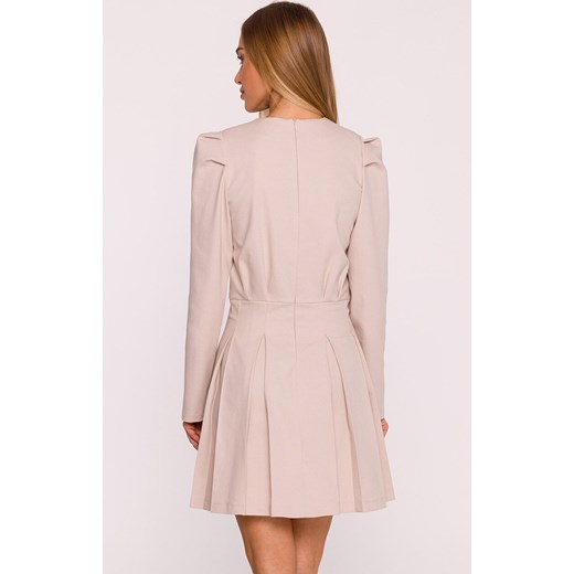 Moe sukienka damska denim beżowa M884, Kolor beżowy, Rozmiar L, MOE ze sklepu Primodo w kategorii Sukienki - zdjęcie 185821629