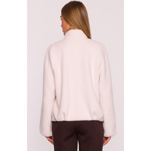 Moe kurtka z płaszczowej dzianiny beżowa M885, Kolor beżowy, Rozmiar L/XL, MOE ze sklepu Primodo w kategorii Kurtki damskie - zdjęcie 185821649