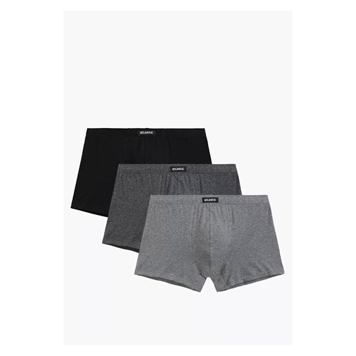 Atlantic 3-pack bokserki męskie 3BMH-007-CZA/SZM/SZMC, Kolor szaro-czarny, Rozmiar 2XL, ATLANTIC ze sklepu Intymna w kategorii Majtki męskie - zdjęcie 185822219