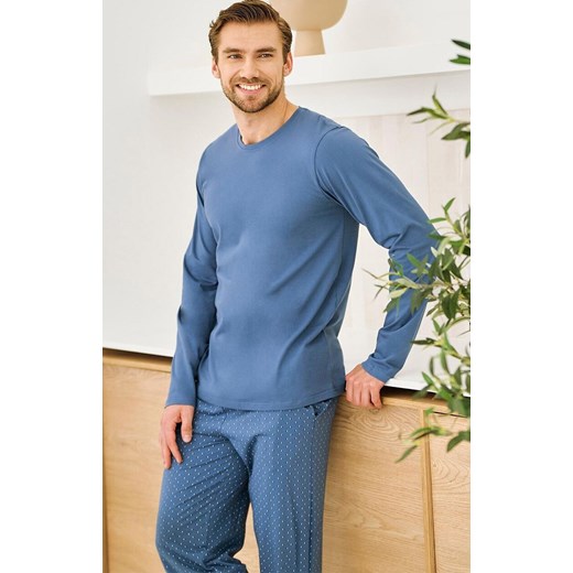 Bawełniana piżama męska jeans Lorenzo 3474, Kolor jeans-wzór, Rozmiar XXL, Taro ze sklepu Intymna w kategorii Piżamy męskie - zdjęcie 185822537