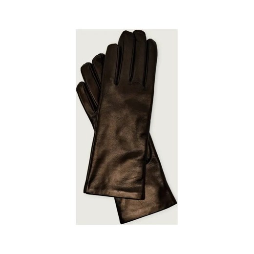 Weekend MaxMara Skórzane rękawiczki SENAPESHORT | z dodatkiem wełny ze sklepu Gomez Fashion Store w kategorii Rękawiczki damskie - zdjęcie 185822869