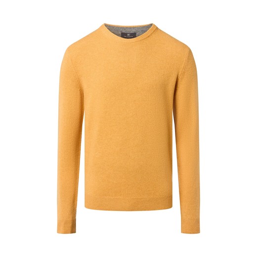 Nils Sundström Sweter męski Mężczyźni drobna dzianina kukurydziany marmurkowy ze sklepu vangraaf w kategorii Swetry męskie - zdjęcie 185826356