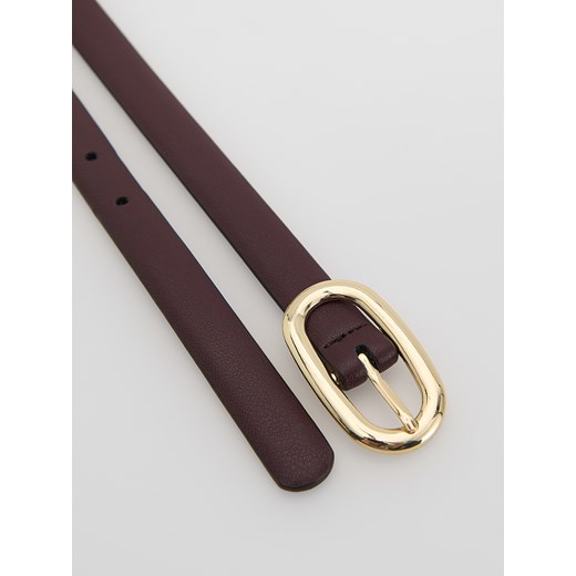 Reserved - Pasek z klamrą - mahoniowy Reserved XS Reserved