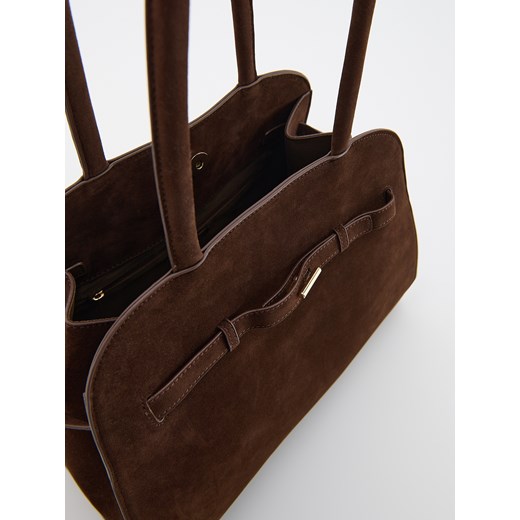 Reserved - Torebka z imitacji zamszu - brązowy Reserved ONE SIZE Reserved