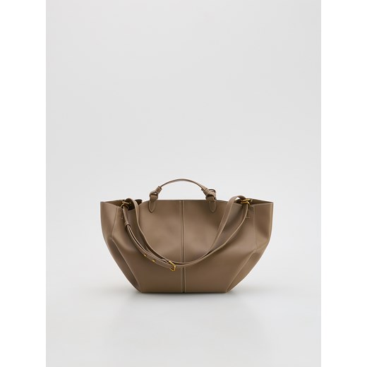 Reserved - Torebka shopper - brązowy ze sklepu Reserved w kategorii Torebki damskie - zdjęcie 185826929