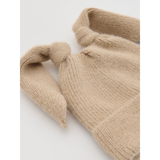 Reserved - Dzianinowa czapka z uszkami - beżowy Reserved 3-5 lat Reserved