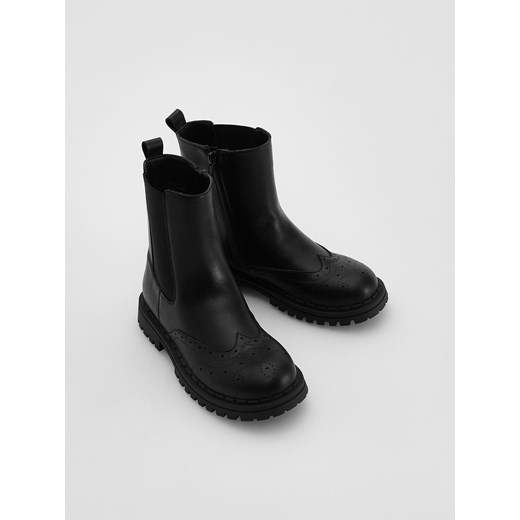 Reserved - Skórzane botki - czarny Reserved 29 Reserved