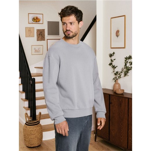 Sinsay - Bluza basic comfort fit - szary ze sklepu Sinsay w kategorii Bluzy męskie - zdjęcie 185828088