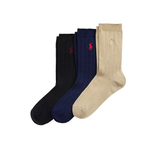 Zestaw 3 par wysokich skarpet dziecięcych Polo Ralph Lauren 444979301001 Kolorowy ze sklepu eobuwie.pl w kategorii Skarpetki dziecięce - zdjęcie 185828386