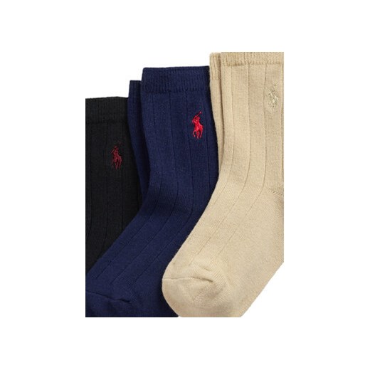 Zestaw 3 par wysokich skarpet dziecięcych Polo Ralph Lauren 443979301001 Polo Ralph Lauren 4_7Y eobuwie.pl