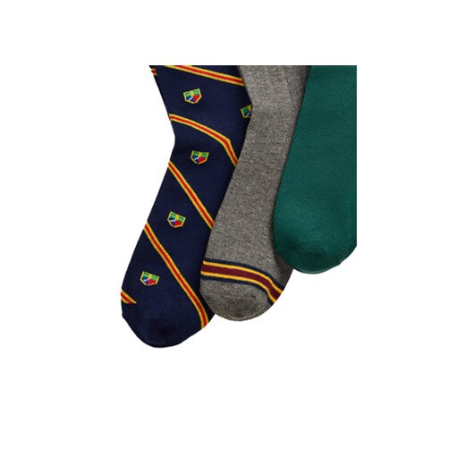 Zestaw 3 par wysokich skarpet dziecięcych Polo Ralph Lauren 444P03160001 Polo Ralph Lauren 40_43 eobuwie.pl