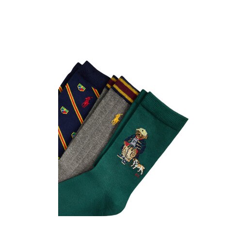 Zestaw 3 par wysokich skarpet dziecięcych Polo Ralph Lauren 444P03160001 Polo Ralph Lauren 39_41 eobuwie.pl