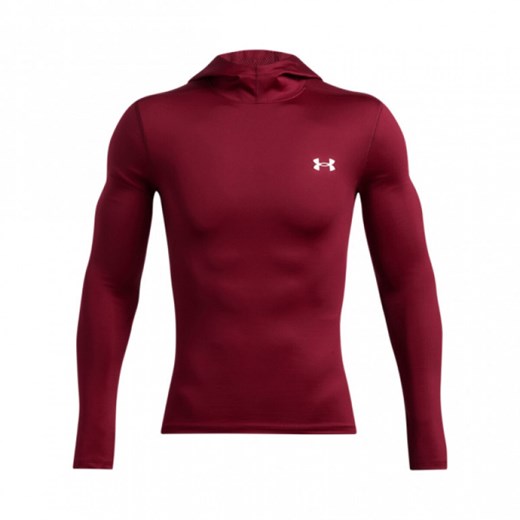 Męski longsleeve treningowy z kapturem Under Armour UA Cg Elite Scuba Hdy - czerwony ze sklepu Sportstylestory.com w kategorii T-shirty męskie - zdjęcie 185829246