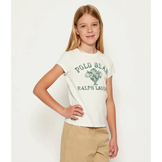 POLO RALPH LAUREN T-shirt | Regular Fit ze sklepu Gomez Fashion Store w kategorii Bluzki dziewczęce - zdjęcie 185829556