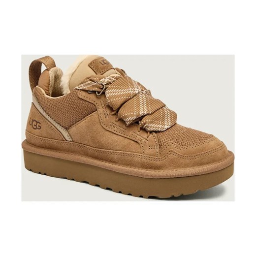 UGG Skórzane sneakersy LOWMEL | z dodatkiem wełny | shearling ze sklepu Gomez Fashion Store w kategorii Buty sportowe damskie - zdjęcie 185829669