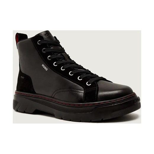 HUGO Skórzane buty wysokie Urian_hito_ltsd ze sklepu Gomez Fashion Store w kategorii Buty zimowe męskie - zdjęcie 185829696